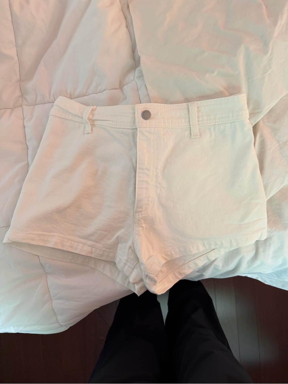 Universal Thread White High-Rise Denim Shorts